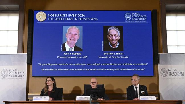 Dua Penemu Pembelajaran Mesin Landasan AI Raih Nobel Fisika 2024