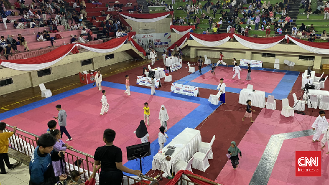 Keriangan Bocah di Arena CNN Indonesia Taekwondo Championship 2024