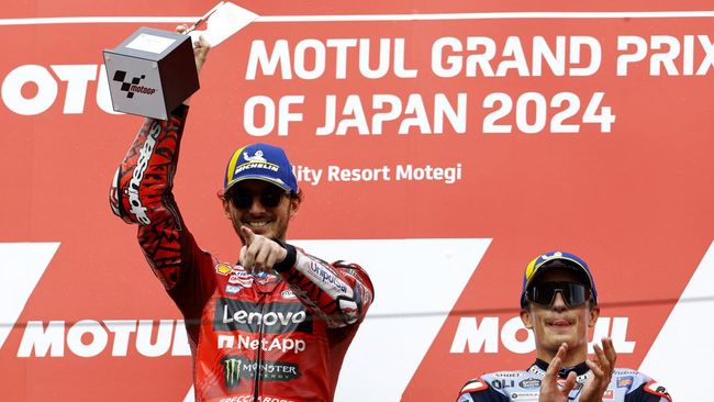 Klasemen MotoGP 2024 Usai Bagnaia Menang GP Jepang