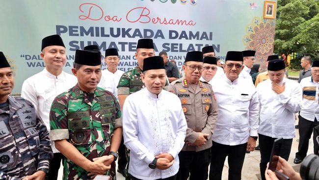 Pj Gubernur Sumsel Elen Setiadi Ikuti Doa Bersama untuk Pilkada Damai